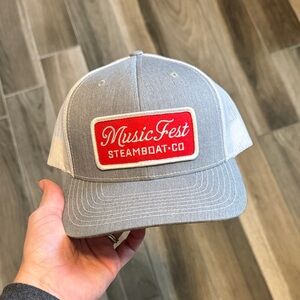 Gray and White MusicFest Cap